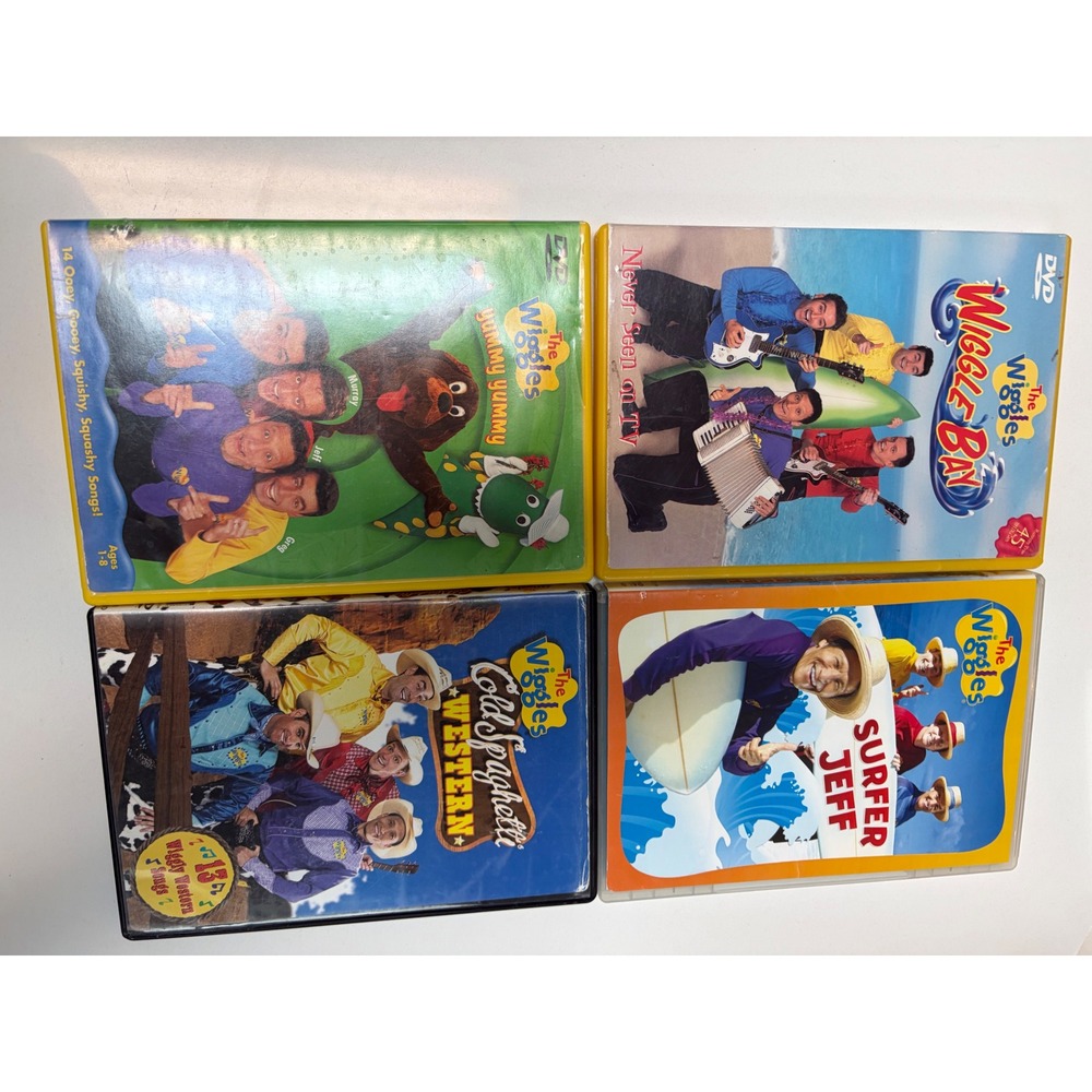 The Wiggles DVD Lot 4 Yummy Yummy Wiggle Bay Cold Spaghetti Western Surfer Jeff